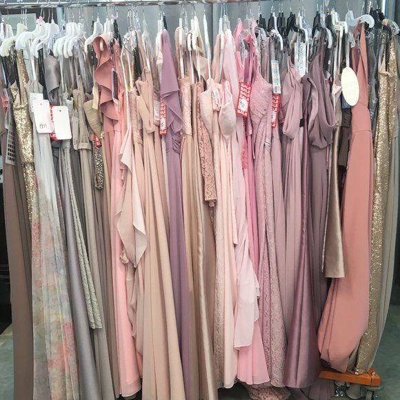 Lot of 5 Bridesmaids Formal Dresses, Samples,  Designer Stamped - Picture 3 of 16